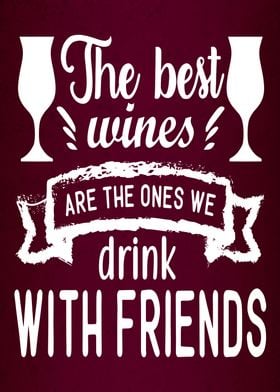 Wine and Friends Wallart