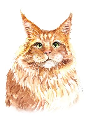 Cat Watercolor