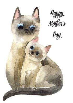 Mother and son cat
