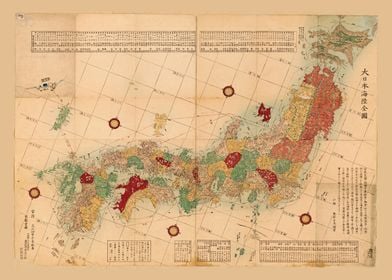 Map of Japan 1864