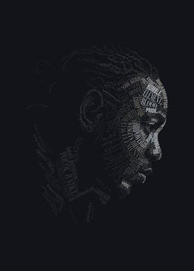 Kendrick Lamar Text Art