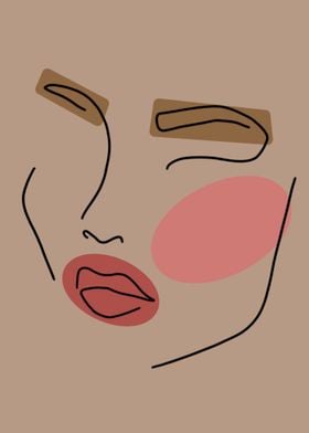 Abstract Minimalistic Face