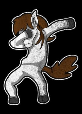 Horse Dabbing Cool Brown