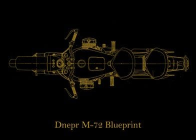 Dnepr M72 Blueprint gold 