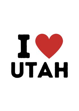 I Love Utah Simple Heart