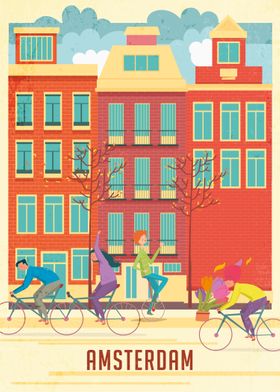 Amsterdam Vintage Poster