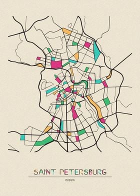 Saint Petersburg Map