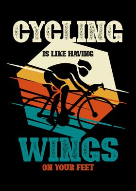 Cycling cyclist wings