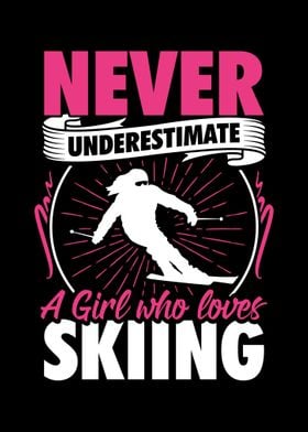 Ski Girl  Skiing Gift