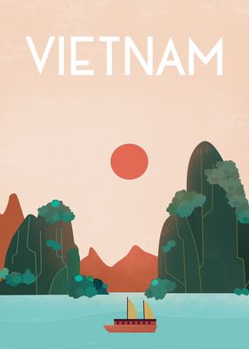 Vietnam travel poster