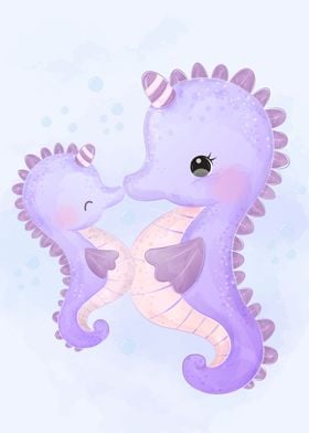 Adorable seahorse