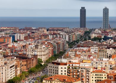 Barcelona City Cityscape