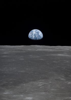 Earth view from moon