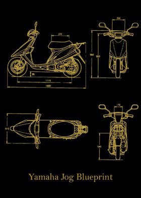 Yamaha Jog Blueprint gold 