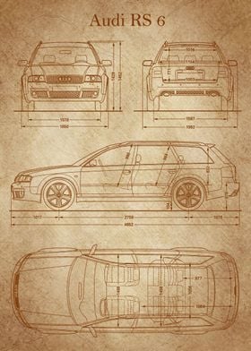 Audi RS 6 2002 Blueprint 