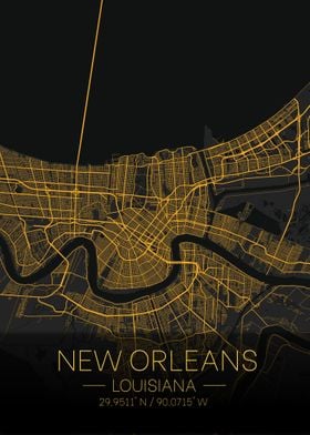 New Orleans Louisiana Map