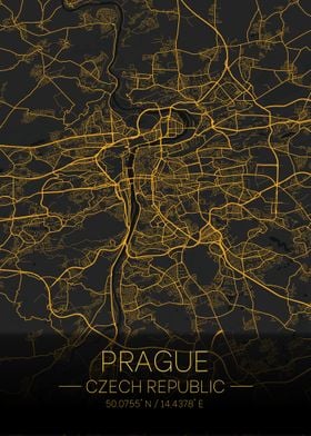 Prague Chech Republic Map