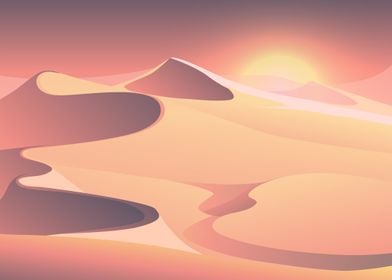 Sunrise in Desert