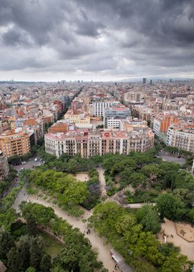 Barcelona Aerial Cityscape