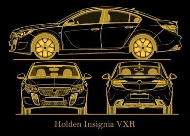 Holden Insignia VXR  gold