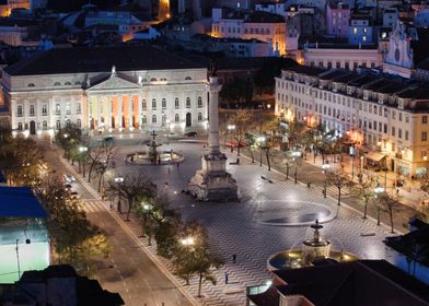 Rossio Square In Lisbon