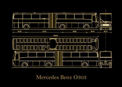 Mercedes Benz O303 gold 