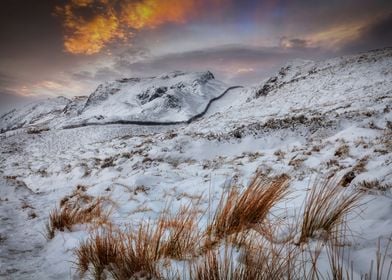 Snowy Cribarth mountain