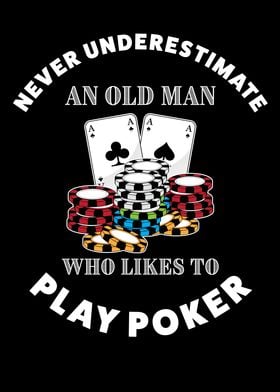 Old Man Play Poker Funny