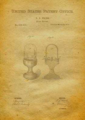 36 1874 Dice Box Patent