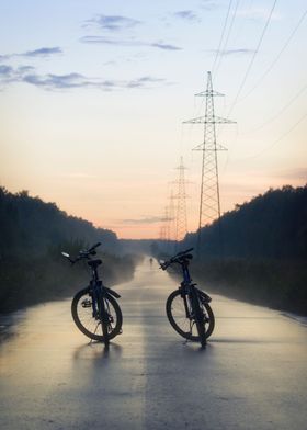 Evening Road after Rain