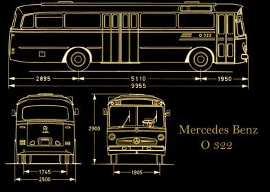 Mercedes Benz O 322 gold 