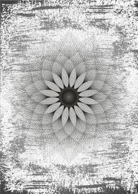 Black and White mandala of