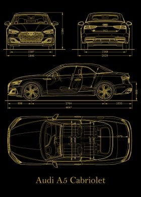 Audi A5 2019 gold 