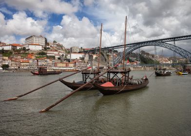 Rabelo Boats In Porto