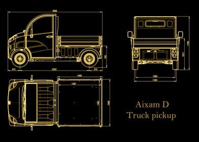 Aixam D  Truck pickup gold