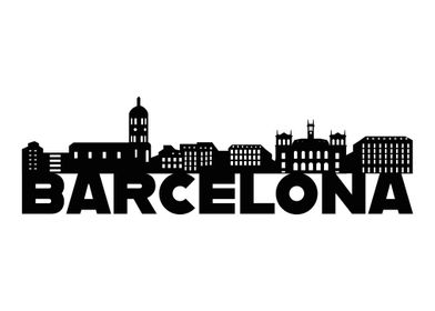 Barcelona Spain Skyline Gi