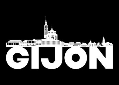 Gijon Spain Skyline Gift I