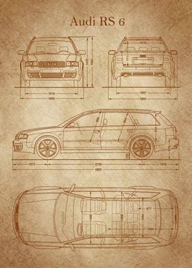 Audi RS 6 2002 Blueprint 