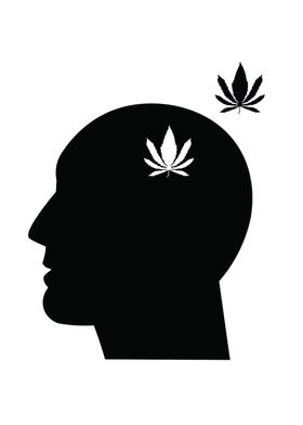 Head Marijuana leaf