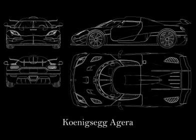 Koenigsegg Agera Blueprint