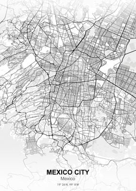 Mexico City BW map
