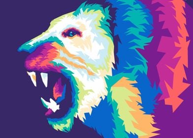 Lion Angry beautiful wpap