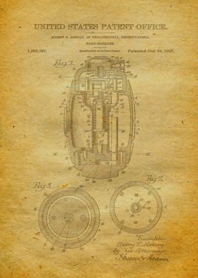 34 Hand Grenade Patent  