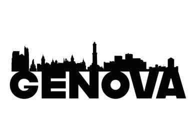 Genova Italy Skyline Gift 