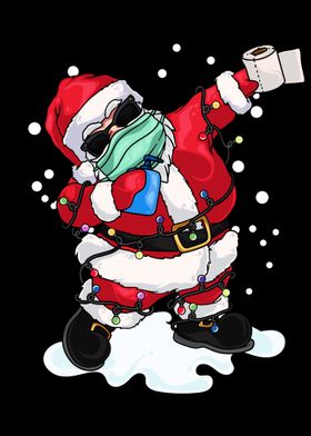 Dabbing Santa Wearing Mask