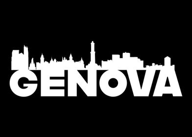 Genova Italy Skyline Gift 