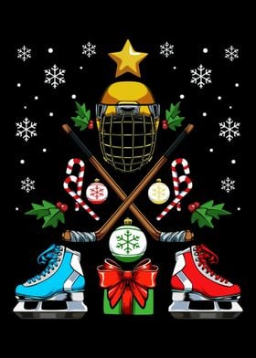 Funny Ice Hockey Christmas