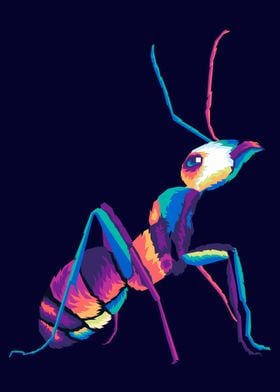 Ant pop art portrait