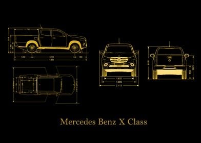 Mercedes Benz X Class gold