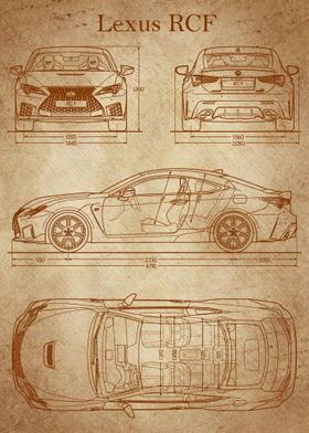 Lexus RCF 2019 Blueprint 